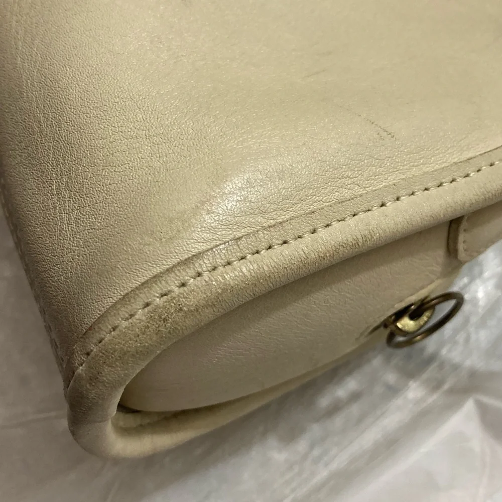 Coach vintage cream “bone” leather kimball bag
